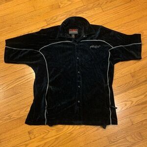 Vintage FUBU Sports Velour Button Up Shacket Jacket